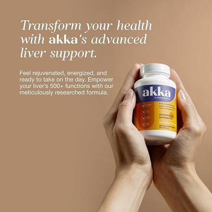 AKKA - Akkermansia Probiotic Liver Cleanse Detox & Repair - Liver Health Supplement for Energy, Digestion & Metabolism with Akkermansia Muciniphila (AKKA Superbiotics), Non-GMO, Gluten-Free, 60 Caps